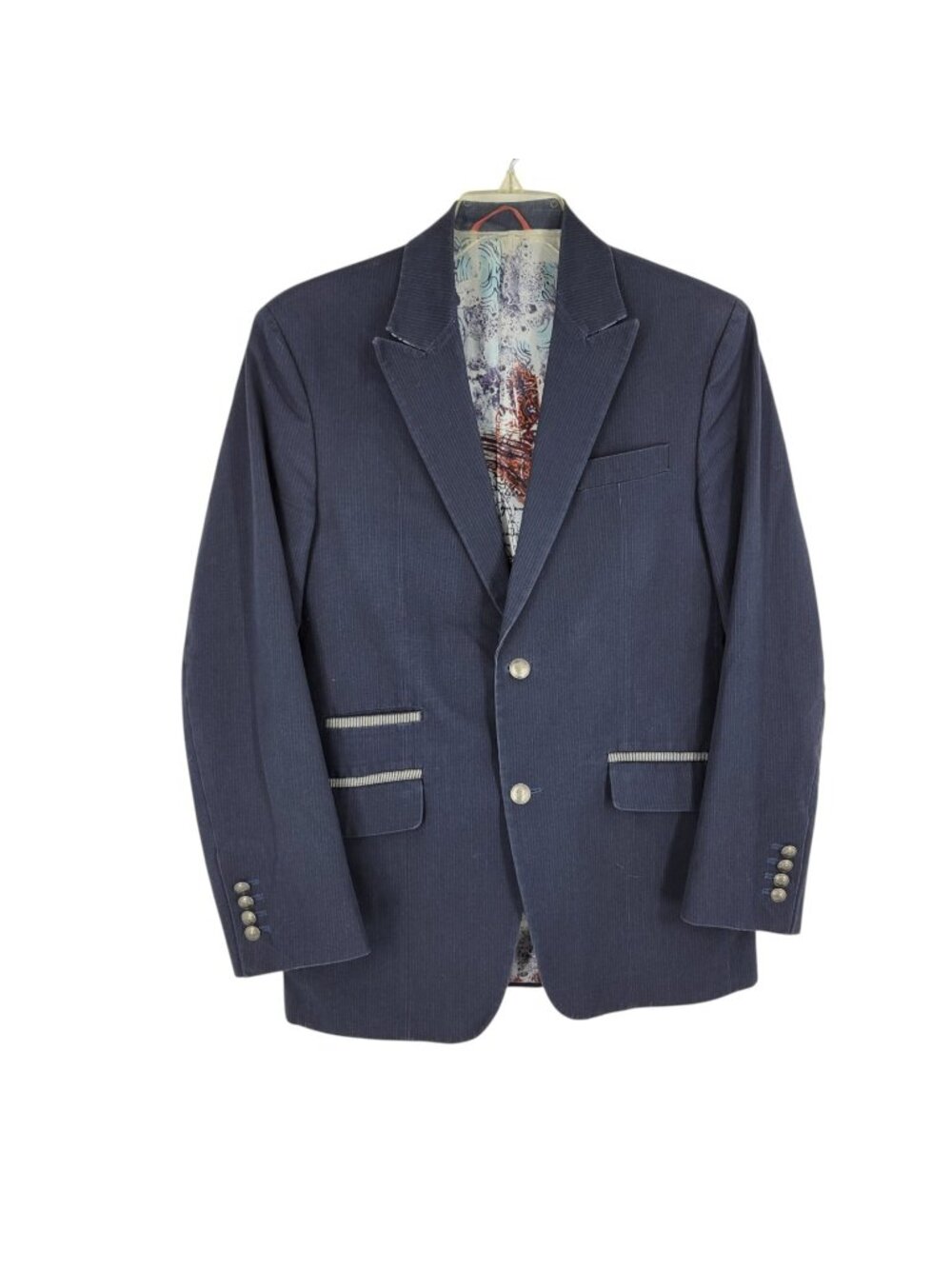 Robert Graham 38R Blazer Sport Coat Stripe Paisley Lining maximalist preppy